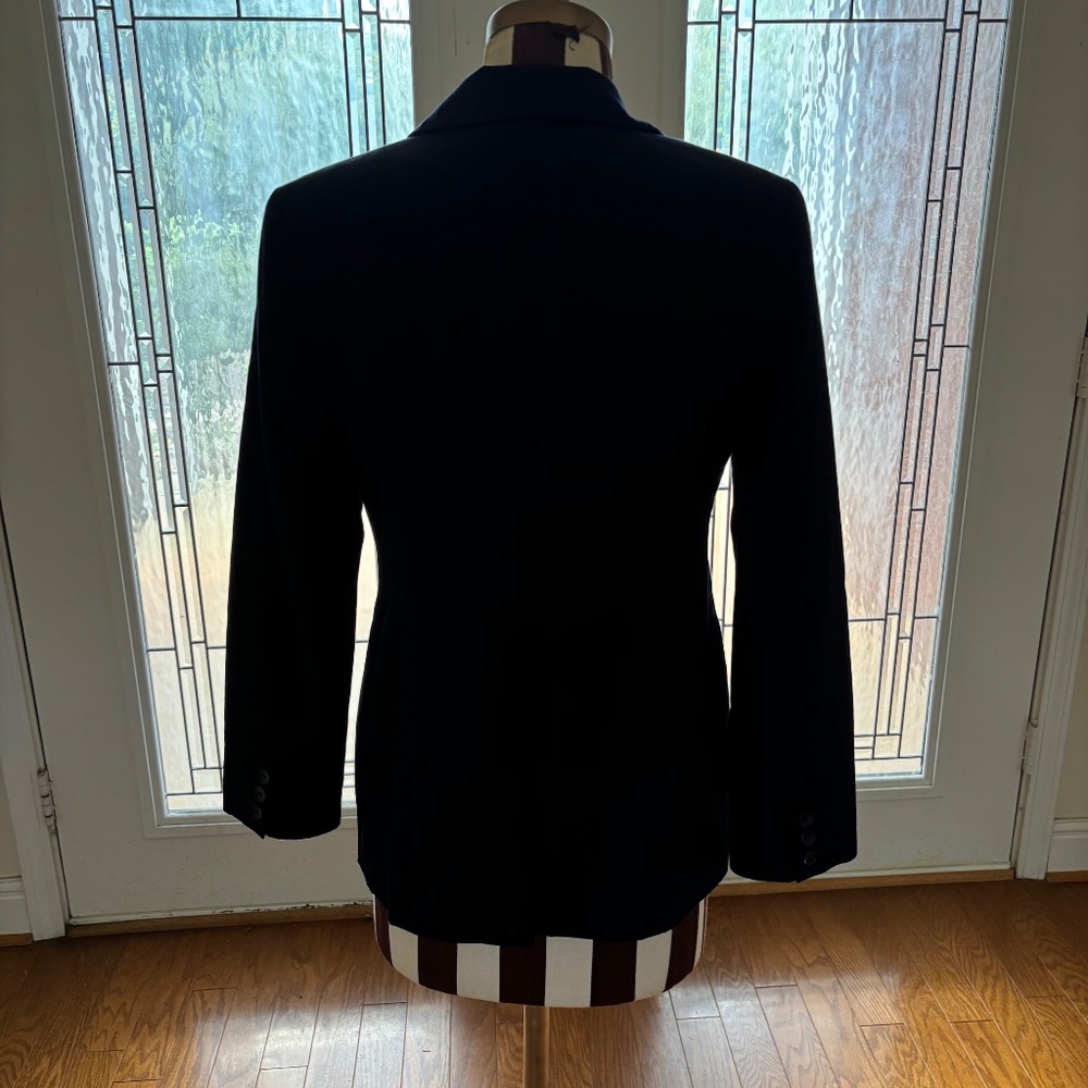 VINTAGE Pendleton Blazer Womens 6 Navy Blue Virgin Wool Jacket Preppy Classic - Picture 2 of 12